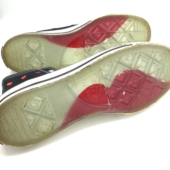 Converse Chuck 70 Hi Embroidered Lips "Love Me" Black Sneakers - Picture 5 of 8